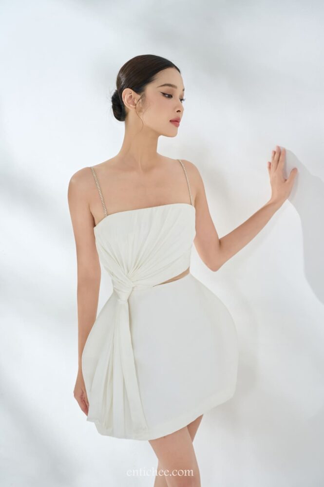 SEINE PLEATED MINI DRESS